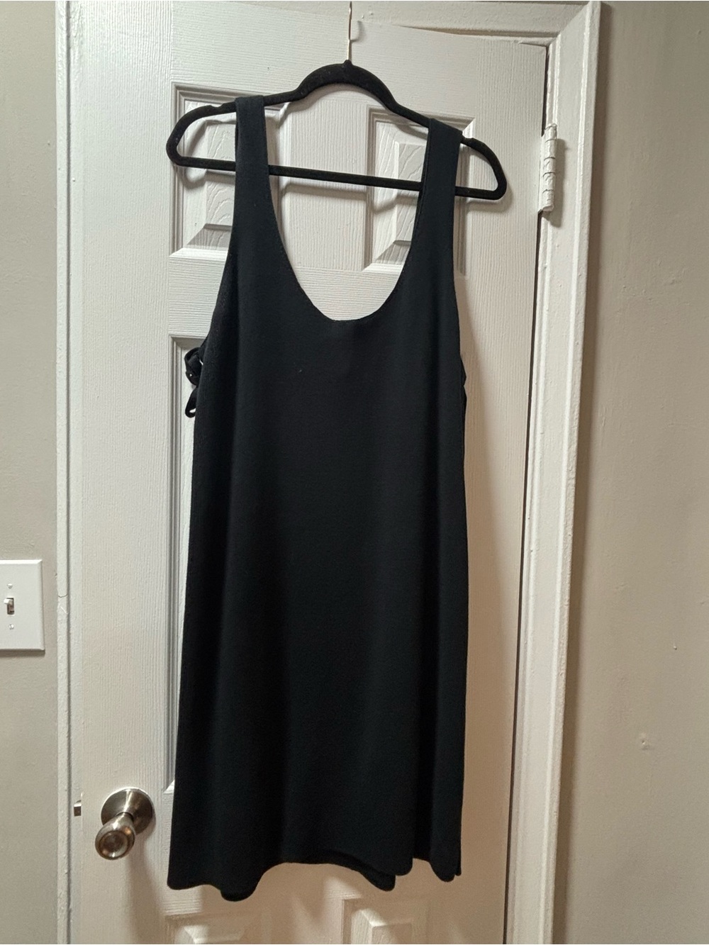 Club Monaco Black 100% Cotton Scoop Neck Tank Dress - Size L